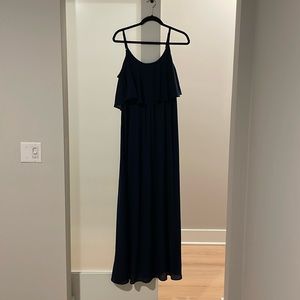 Show me your mumu navy floor length bridesmaid dress size large